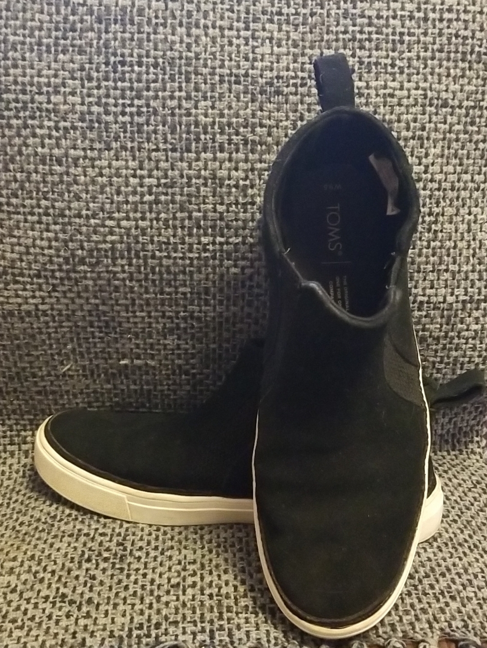 Toms Black Slip-On Suede Sock Sneakers